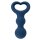 Magic Shiver Heart-Shaped Anal Plug Blue 2.9 cm