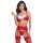 Cottelli Collection 3-Piece Christmas Set with Bra, Thong and Suspender Belt Multicolor S-M