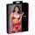 Cottelli Collection 3-Piece Christmas Set with Bra, Thong and Suspender Belt Multicolor L-XL