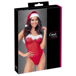 Cottelli Collection Christmas set with body and hat multicolour L-XL