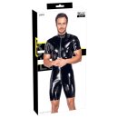 Black Level Kurzoverall aus Lack Schwarz 3XL