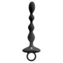 ANOS Flexible Anal Beads with Jumping Vibrations Black 21.1 cm Ø 2.6 cm