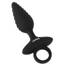 ANOS Flexible Anal Plug with Vibration Black Ø 3.4 cm