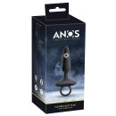 ANOS Flexible Anal Plug with Vibration Black Ø 2.6 cm