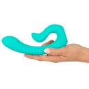 beau coeur Naira Flexibler Doppelvibrator Türkis 17,5 cm