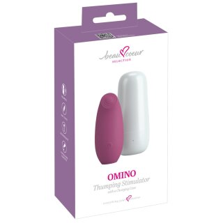 beau coeur Omino Lay-On Vibrator with Charging Case Pink 10.1 cm Ø 4.3 cm