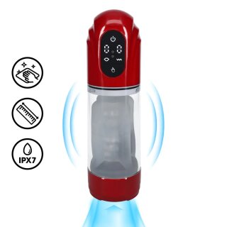 Shots TechnoThrust Automatic Waterproof Masturbator Pump Red
