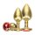 Shots Milan Collection Metall Analplug Set 3-teilig Gold