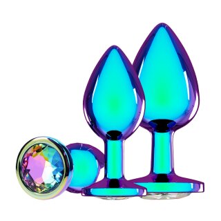 Shots Venice Collection Metal Anal Plug Set 3-Piece Multicolour