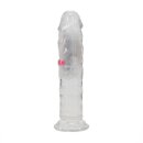 RealRock Vibrating Dildo with LED Transparent 15 cm Ø 3 cm
