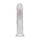 RealRock Vibrating Dildo with LED Transparent 18 cm Ø 3.8 cm