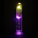 RealRock Vibrating Dildo with LED Transparent 18 cm Ø 3.8 cm