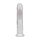 RealRock Vibrating Dildo with LED Transparent 18 cm Ø 3.8 cm