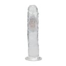 RealRock Vibrating Dildo with LED Transparent 20 cm Ø 4.2 cm