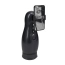Shots Virtuo Suction and Vibration Masturbator Pump with Phone Holder Black
