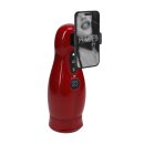 Shots Virtuo Suction and Vibration Masturbator Pump with Phone Holder Red