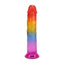 Doc Johnson Crystal Jellies Dildo Mehrfarbig 17,8 cm