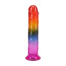 Doc Johnson Crystal Jellies Dildo Mehrfarbig 19,7 cm