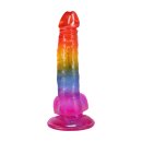 Doc Johnsons Crystal Jellies Realistic Cock with Balls Multicolor 21.6 cm