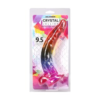 Doc Johnsons Crystal Jellies Realistic Cock with Balls Multicolor 24.1 cm