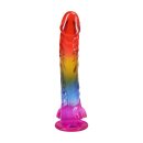 Doc Johnsons Crystal Jellies Realistic Cock with Balls Multicolor 24.1 cm