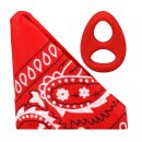 Doc Johnson The Code silicone cock ring with bandana red...