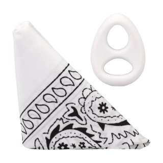 Doc Johnson The Code silicone cock ring with bandana white Ø 4.6 cm