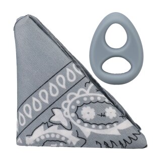 Doc Johnson The Code silicone cock ring with bandana grey Ø 4.6 cm