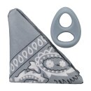 Doc Johnson The Code silicone cock ring with bandana grey...