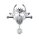 Kiotos Demonic Bull Mask Nippelklemmen Silber