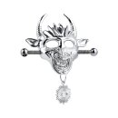 Kiotos Demonic Bull Mask Nippelklemmen Silber