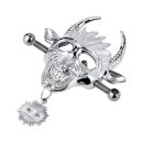 Kiotos Demonic Bull Mask Nippelklemmen Silber