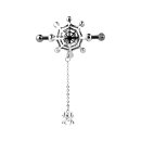 Kiotos Spider Web Nippelklemmen mit Kette Silber