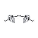 Kiotos Steel Ghostface Mask Nippelklemmen mit Kette Silber