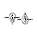 Kiotos Steel Ghostface Mask Nippelklemmen mit Kette Silber