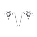 Kiotos Steel Kitten with Bowtie Nippelklemmen mit Kette...