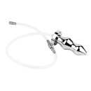 Kiotos Steel Urethral Sound and Anal Plug Silver 8.9 cm Ø 3.8 cm