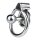 Kiotos Steel Chastity Device with Large Ball Plug Silver 6 cm Ø 4.5 cm