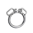 Kiotos Steel Keuschheitsvorrichtung mit Kegel und Gürtel Silber 3,2 cm Ø 4.5 cm