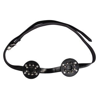 Kiotos Spiked Breast Binder mit scharfen Spikes und offener Mitte Schwarz