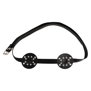 Kiotos Spiked Breast Binder mit abgerundeten Noppen und offener Mitte Schwarz