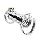 Kiotos Steel Twin Cock Cage Silver 15.5 cm Ø 4.5 cm