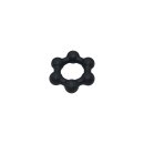 Kiotos Silicone Cock Ring with 6 Steel Balls S Black 3.2 cm