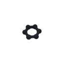 Kiotos Silicone Cock Ring with 6 Steel Balls M Black 3.8 cm