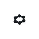 Kiotos Silicone Cock Ring with 6 Steel Balls M Black 3.8 cm