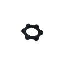 Kiotos Silicone Cock Ring with 6 Steel Balls L Black 4.2 cm