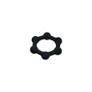Kiotos Silicone Cock Ring with 6 Steel Balls L Black 4.2 cm