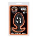 Kiotos Anal Plug/Expander with Inner Bead Black Ø 6.8 cm