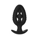 Kiotos Anal Plug/Expander with Inner Bead Black Ø 8 cm
