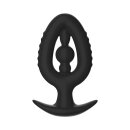 Kiotos Anal Plug/Expander with Inner Bead Black Ø 8 cm